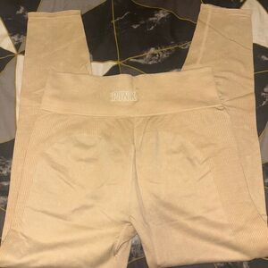 PINK Victoria's Secret Tan Seamless Leggings